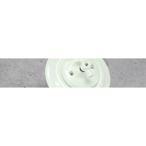 Krzyżowy ceramiczny przełącznik podtynkowy biały 230V/10A